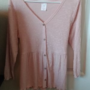 No boundaries pink botton up with a just able tie